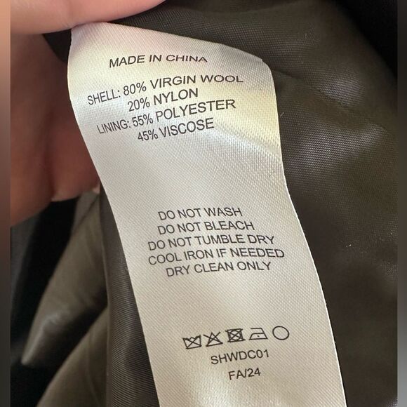 Quince Italian Wool Belted Coat in Black Size Large NWTs - Picture 6 of 9